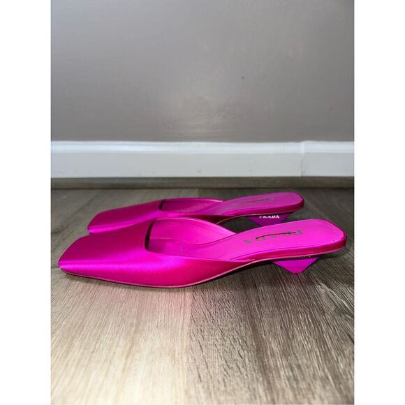 PRADA 25MM Satin Square Toe Mules Size 36(6) $1150 - Picture 11 of 12
